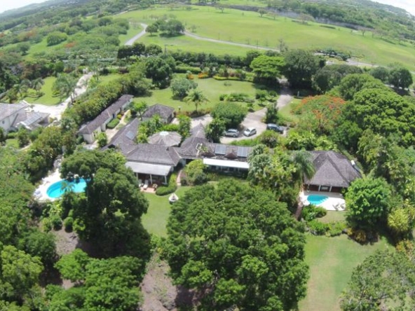 Birds eye view of 5 bedroom Sandy Lane villa