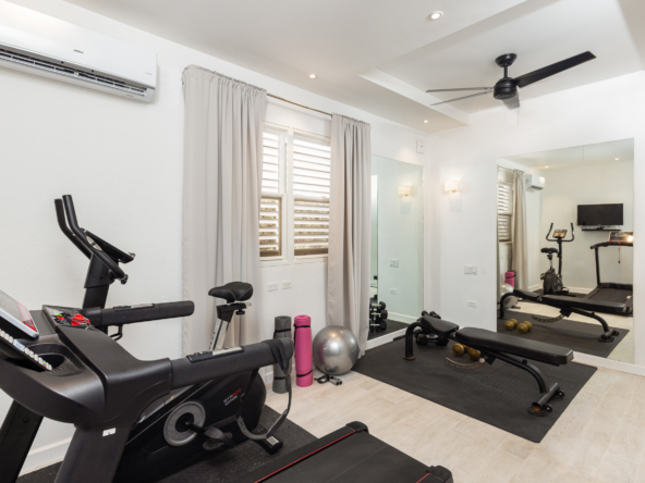 Barbados luxury modern beachfront villa with private gym