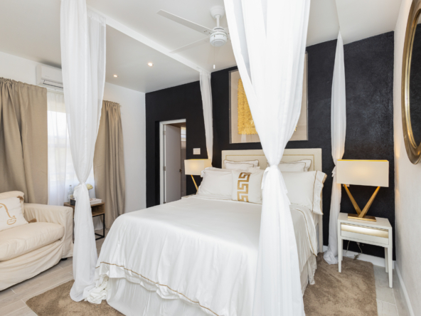 Barbados luxury modern beachfront villa guest suite