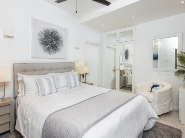 Barbados luxury modern beachfront villa guest suite