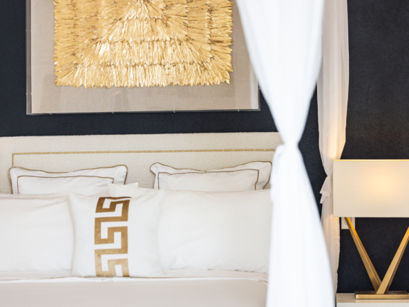 Barbados luxury modern beachfront villa guest suite