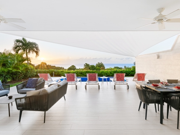 Luxury Villa Whitehaven Westmoreland Hills at sunset