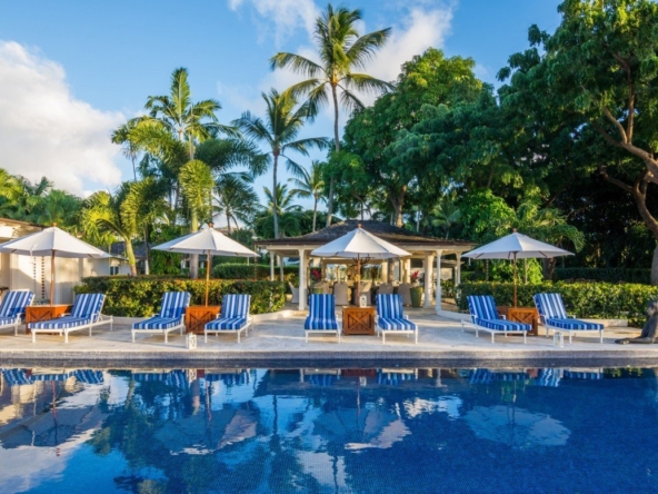 The pool at Casablanca on the Sandy Lane Estate Barbados