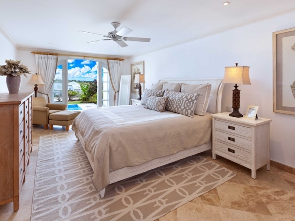 Bedroom at villa in a secure resort