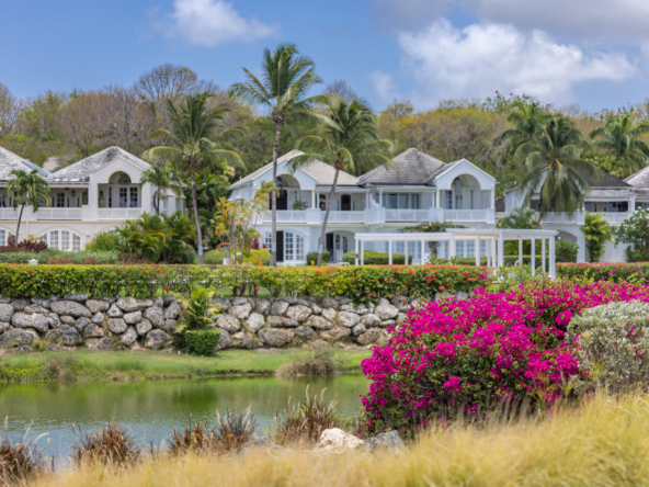 barbados golf resort villa Forest Hills 32 external view of neighbourhood with shared pool and lake