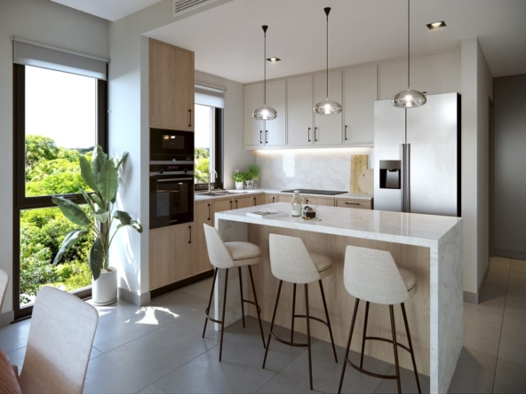 beachfront condos barbados allure 102 modern kitchen