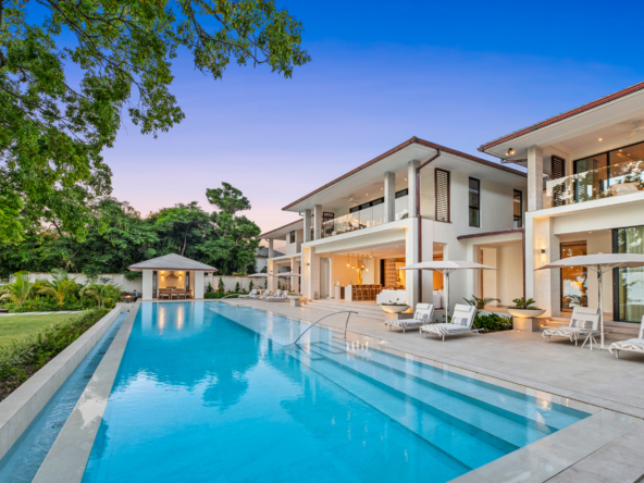 Beachfront Villa One Beachlands in Barbados, the pool and exterior.
