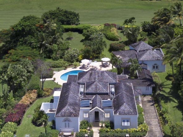 Four bedroom Villa Ixora at Royal Westmoreland arial view