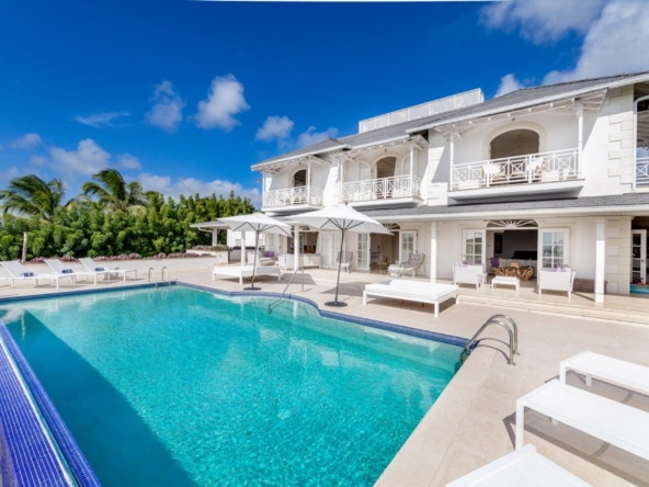 stunning family home beautiful exterior pool and a view of Barbados