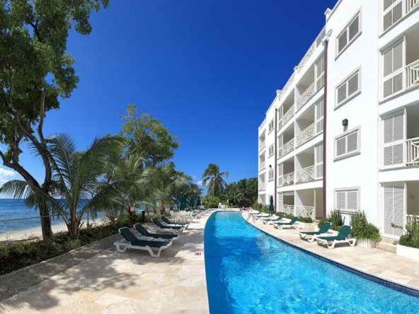 Image showing exterior of the beautiful Beachfront 3 Bedroom Apartment in Paynes Bay.